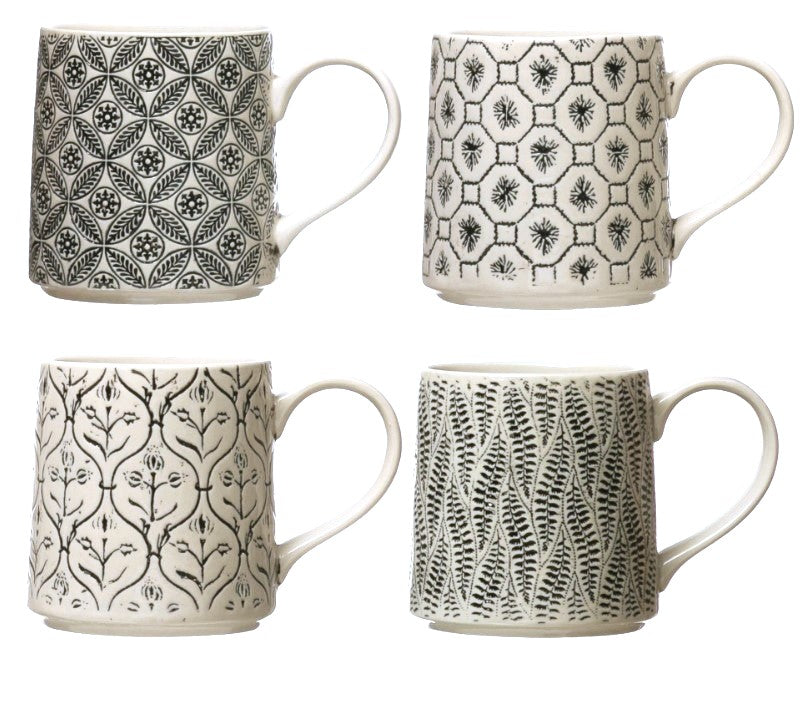 Ceramic Hand-Stamped Mugs